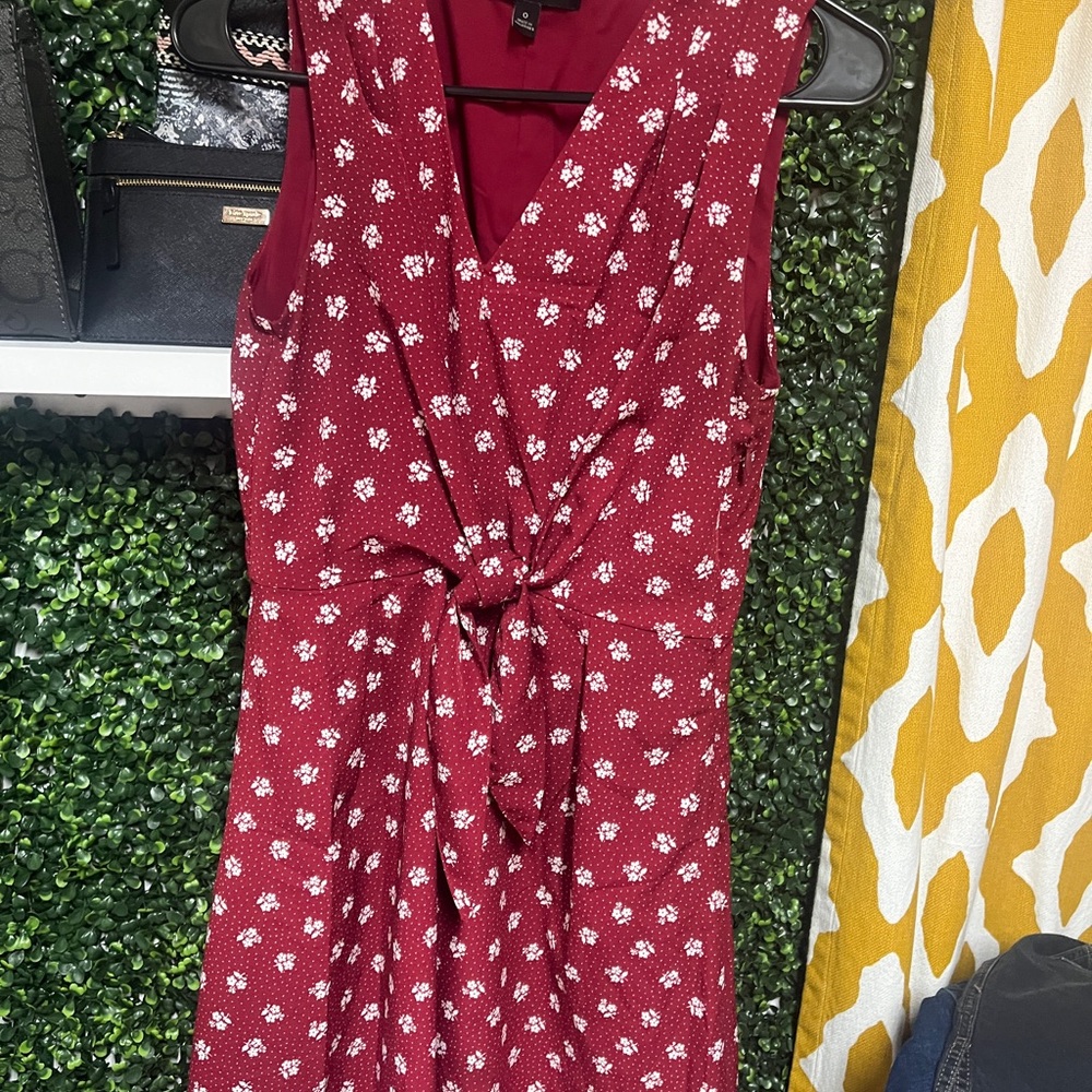 Banana Republic Burgundy Floral Dress